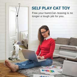 Interactief kattenveerspeelgoed, intrekbaar teaser-speelgoed, hangend interactief speelgoed voor binnenkatten, kittens, jachttraining, intellectueel oefenspeelgoed (1 stuk) — thumbnail 4