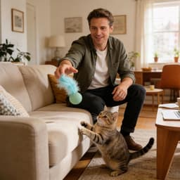 12 stuks kattenbal met veren, kattenspeelgoed, veren bal met kattenkruid, interactieve shuttle, speelgoed voor binnen en buiten — thumbnail 3