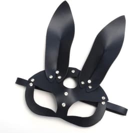 Cosplay masker - Konijn masker - Bunny harnas - Cosplay accessoire - Sexy masker - Sexy harnas - Bunny cosplay harness - Zwart - PU leer - Jonyx — thumbnail 2