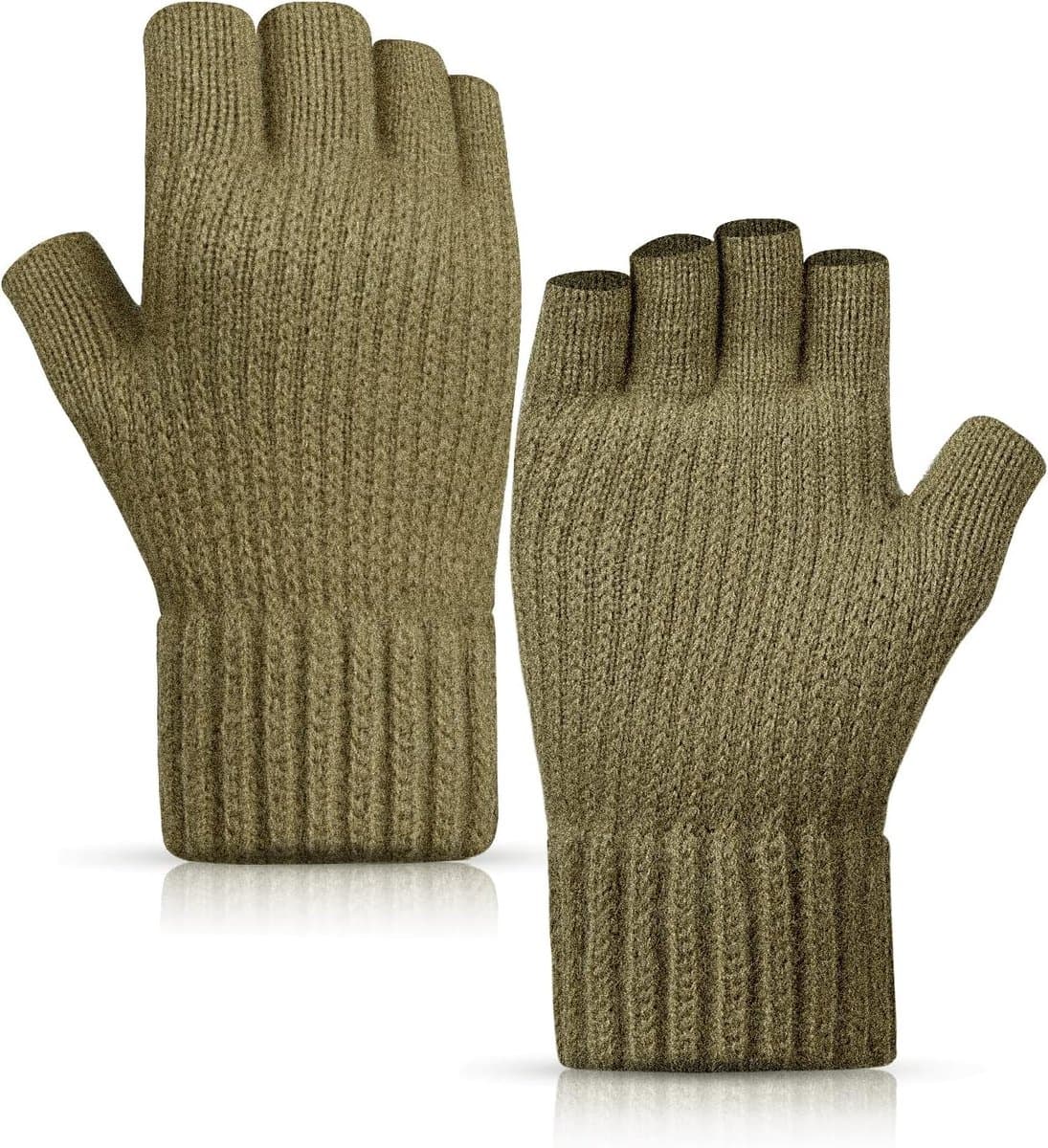 Handschoenen voor mannen en vrouwen, thermische touchscreen-handschoenen, antislip, zachte gebreide handschoen met fleece voering — afbeelding 1