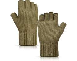 Handschoenen voor mannen en vrouwen, thermische touchscreen-handschoenen, antislip, zachte gebreide handschoen met fleece voering