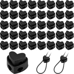 40 stuks koordstoppers 2 gaten 4 mm nylon — thumbnail 1