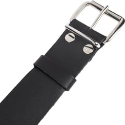 Rimba - Lederen Collar met Metalen Gesp - Zwart — thumbnail 4