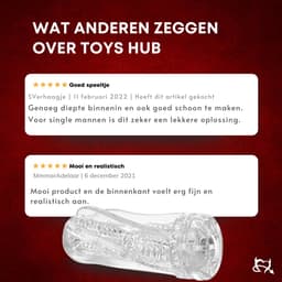 Toys Hub® Masturbator voor Man met Glijmiddel – Ebook Masturberen - Pocket Pussy - Realistisch – Vacuümfunctie – Blowjob – Kunstvagina - Sex Toys voor Mannen - 16,5 CM — thumbnail 2