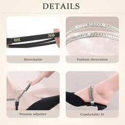 3 Paar Elastische Hoge Hakken Sandalen met Veters en Verstelbare Bandjes voor Dames — thumbnail 2