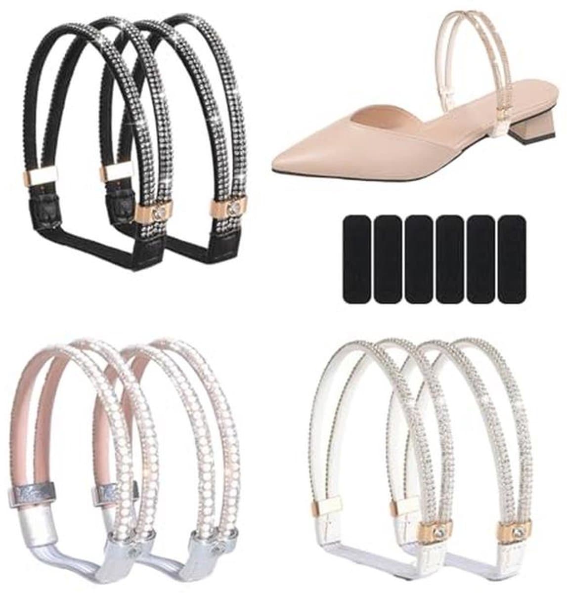 3 Paar Elastische Hoge Hakken Sandalen met Veters en Verstelbare Bandjes voor Dames — afbeelding 1