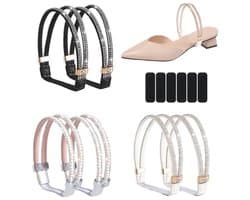 3 Paar Elastische Hoge Hakken Sandalen met Veters en Verstelbare Bandjes voor Dames