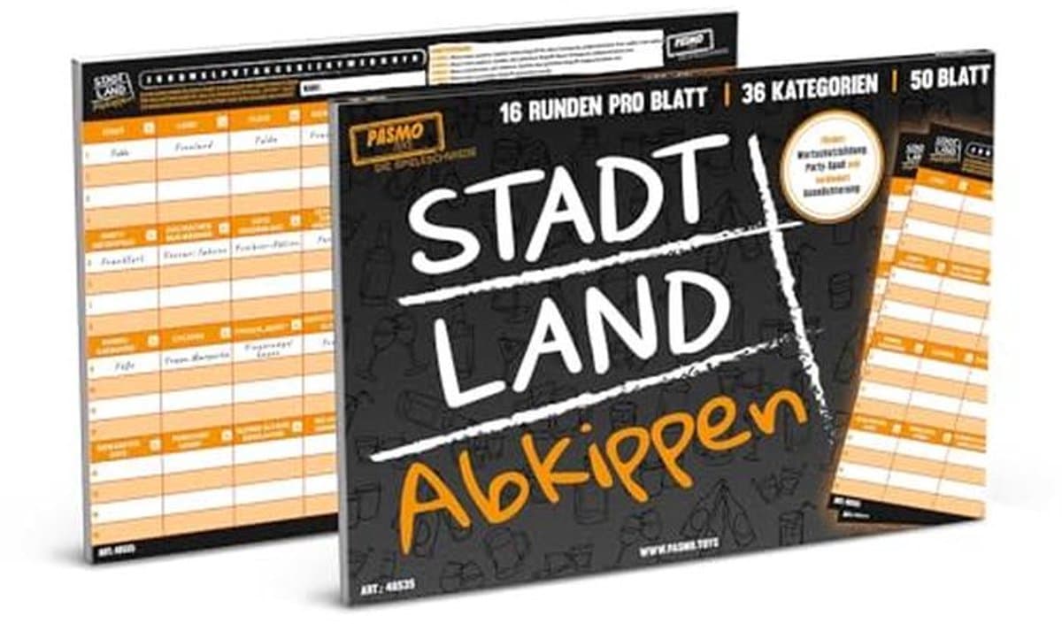 Stad Land afkippen - Gezelschapsspel met Grappige Categorieën voor Feestjes — afbeelding 1