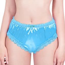 Luxe Satijnen Hipster Slip met Kant en Ruches voor Crossdressers en Transgender - Uniseks Ondergoed — thumbnail 1