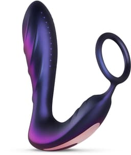 Hueman - Black Hole Anaal Vibrator Met Cockring - Oplaadbaar - Waterproof - Vibrators - Vibrators voor Mannen - Buttplug - Anal Plug - Sex Toys voor Mannen - Seksspeeltjes - Butt Plug - Paars — thumbnail 6