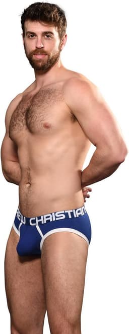 Andrew Christian BULGE C-RING BRIEF Navy - MAAT L - Erotisch Heren Ondergoed - Slip voor Man - Sexy mannen Slip — thumbnail 3