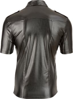 Ruige Biker Wetlook Shirt met Studs — thumbnail 4