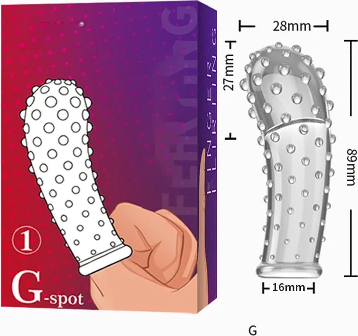 G-Spot Vinger sleeve Siliconen NR1 — afbeelding 1