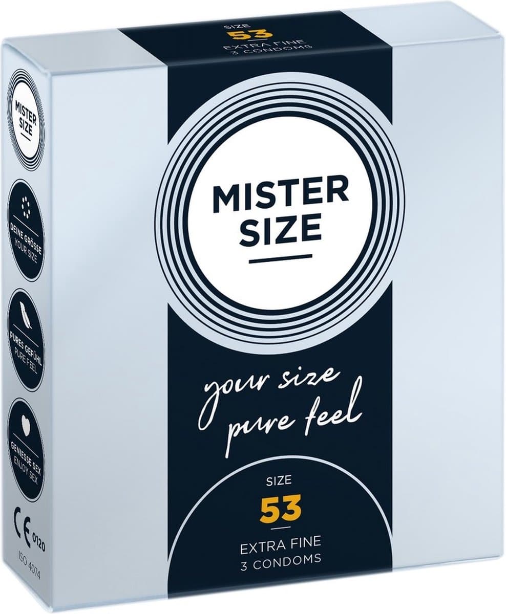 MISTER SIZE 53 Ultra Dunne M condooms (10 pack) — afbeelding 1