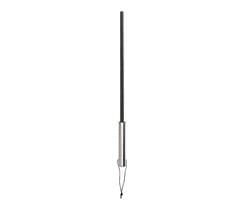 Cane With Stainless Steel Handle - Premium Leather - Black — thumbnail 1