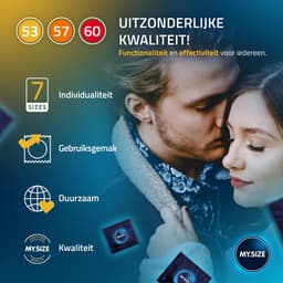 MY.SIZE Classic condooms 3-delig proefverpakking I 53, 57, 60 mm breed I 3x3 stuks premium condooms extra dun I condooms true to touch gossamer I dunne 0,07 mm wanddikte I condooms veganistisch — thumbnail 5