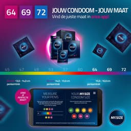 MY.SIZE PRO condoom maat 6,7,8-64,69,72 mm, XL & XXL, 3x3 condooms - perfecte pasvorm en een geschikte maat voor iedereen — thumbnail 4