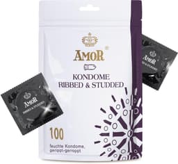 AMOR Premium Geribbeld-Genopt, Transparant, Ø 54 mm, 100 stuks — thumbnail 1