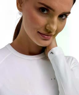 Dames Top van onderlaag Maximum Warm Round Neck W L/s Sh functioneel materiaal sneldrogend 1 stuk, Wit White 2860 Trend, S — thumbnail 2
