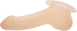 Latex mouw met glans en scrotum - semi-transparant - voor latex kleding - optimale stimulatie - ShopVlot — thumbnail 5