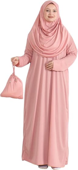 Moslimjurk voor Dames met Hijab, Abaya, Instant Gebedskleding Set, Islamitische Kleding, Dubai Kaftan, Jilbab, Burka — thumbnail 2