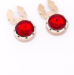 jas kraag ketting broche set, jas reversspeld, shirt ketting pin, revers broche, geschenken voor hem, mannen sieraden accessoire, Mens Gift, Eén maat, Messing Metaal Kristal, Kristal — thumbnail 2