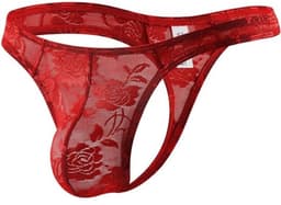 Sexy Ondergoed voor Heren - Transparante Tanga van Kant — thumbnail 1