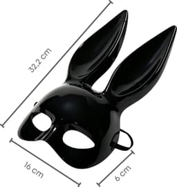 Quick Relief Bunny Masks - Erotisch Masker - Konijn Maskers - Gemaskerd Bal - Carnavals Masker - 2 stuks (Zwart/Wit) — thumbnail 2