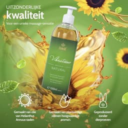 Vibratissimo 'Natural': massageolie voor sensueel genot, liefdesolie, erotische olie, 1000 ml — thumbnail 4