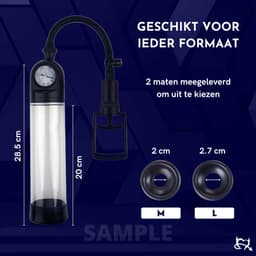 Toys Hub® Penispomp met Handgreep & 2 Penisringen - Gratis Ebook - Trekmechanisme – Penis Vergroter – Barometer Display - Sex Toys voor Mannen – 20CM — thumbnail 3