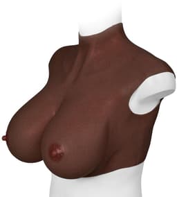XX-DreamToys - Ultra Realistische Bodysuit - Drag - Bovenlijf Met Borsten - Bruin L — thumbnail 5