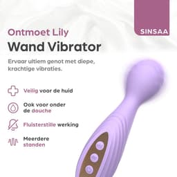 Sinsaa Vibrators voor Vrouwen - Clitoris Stimulator - Clitoris Vibrator - Sex Toys voor Vrouwen - Sexspeeltjes voor Koppels - Magic Wand - Fluisterstil - Waterdicht - Incl. Cleaning Spray - Giftset - Paars — thumbnail 2