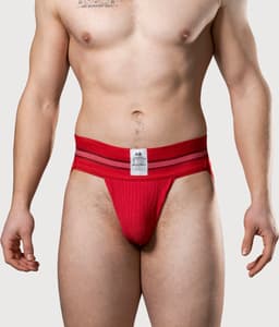 MM Sports The Original No. 10 Swimmer/Jogger Jockstrap 3 inch Red - MAAT XL - Heren Ondergoed - Jockstrap voor Man - Mannen Jock — thumbnail 8