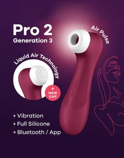 Satisfyer, vibrator, drukgolfvibrator, 'Pro 2 Generation 3 Connect App', 16,5 cm, Liquid Air-technologie, incl. extra opzetstuk, 2 apart regelbare motoren, app-gestuurd — thumbnail 8