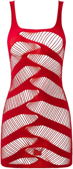 Sexy doorschijnende Rode Mini Jurk - Dames Lingerie - One Size — thumbnail 1