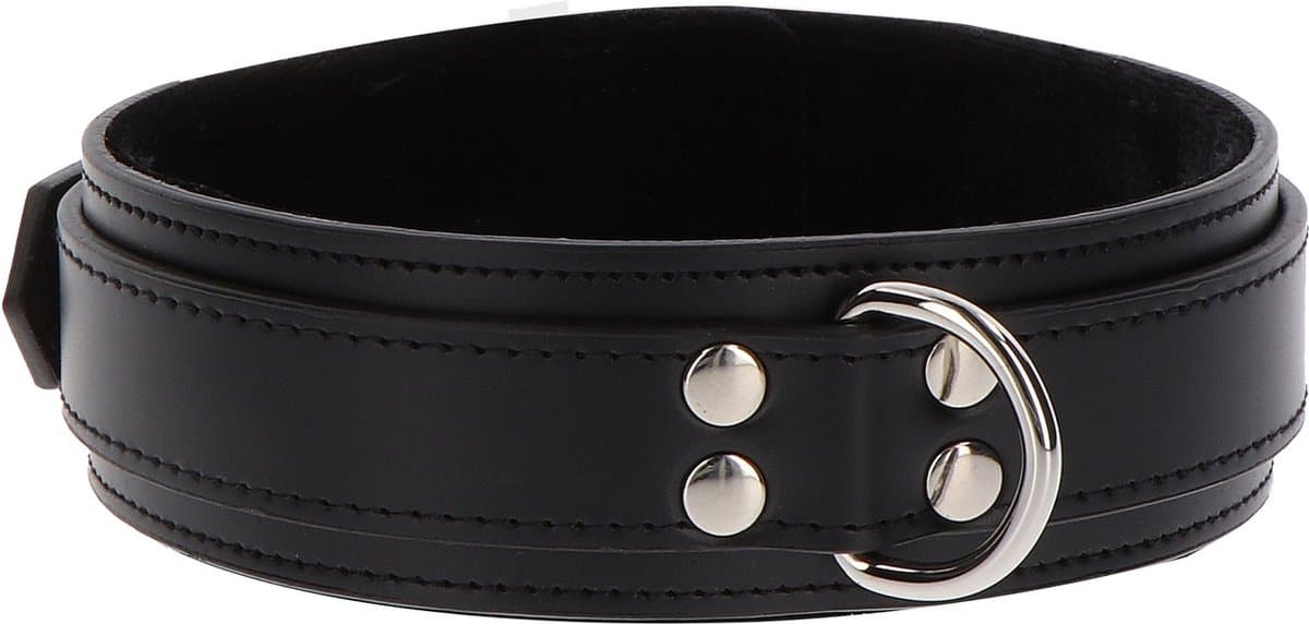 Taboom - Heavy D-Ring Collar - Bondage / SM Collar and leash Zwart — afbeelding 1
