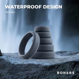 Boners - 6 Delige Cockring Set - Penisring Set voor Mannen - Extra Stimulatie - Buttplugs - Buttplug Set - Anal Plug - Sex Toys voor Mannen - Seksspeeltjes - Penisring - Cockringen - Grijs — thumbnail 16