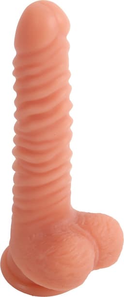 Banoch | Dildo siliconen ribbel | Beige — thumbnail 10
