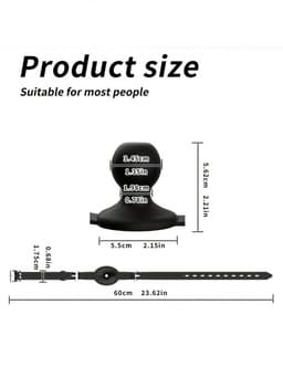 Oneay Siliconen mondknevel met ademgat – Verstelbaar BDSM accessoire – Geschikt voor diepe keeltraining en erotisch spel voor mannen, vrouwen en stellen — thumbnail 7