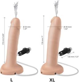 Strap-on-Me - Squirting Cum Dildo - Realistiche Spuitende Dildo - Lichte Huidskleur XL — thumbnail 3