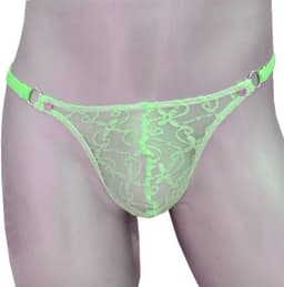 Set van 4 Heren C-String Slipjes - Sexy Kant G-String Laag Taille Elastisch Ondergoed — thumbnail 4