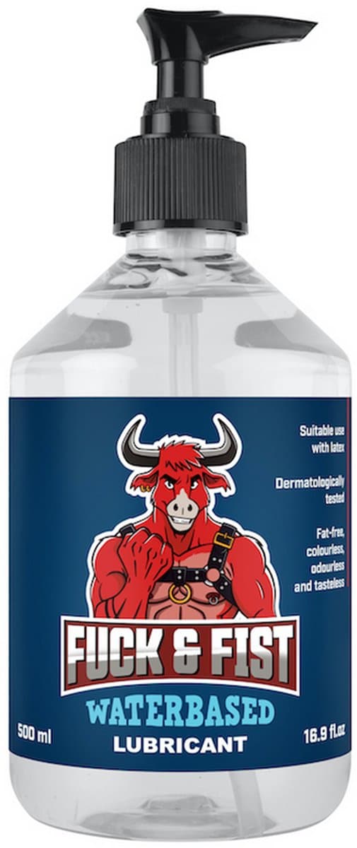 Fuck Fist Waterbasis Glijmiddel - 16,9 fl oz / 500 ml - Transparant — afbeelding 1