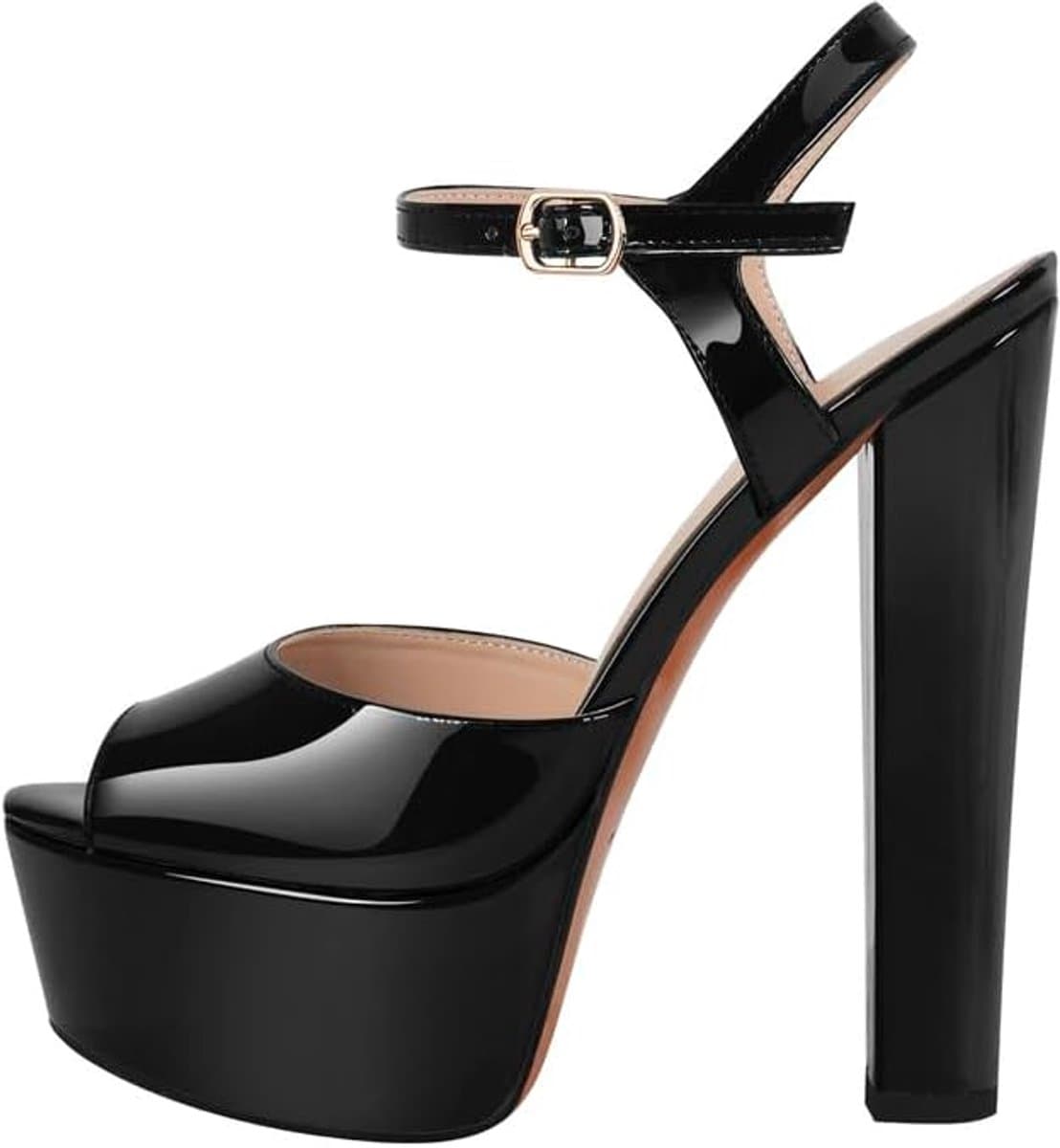 Dames Sandalen - Hoge Hakken - Feestelijk Gelegenheid - Plateau Blokhak - 5 cm Hakhoogte — afbeelding 1