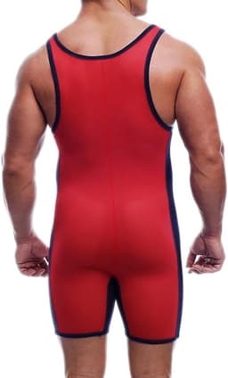 Erg Strakke Worsteltanktop voor Mannen - Mouwloze Atletische Bodysuit voor Sport en Fun — thumbnail 4