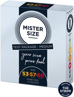 Mister Size TESTER Pure Feel - Kondooms 53, 57, 60 mm - 3 Stuks transparant — thumbnail 6
