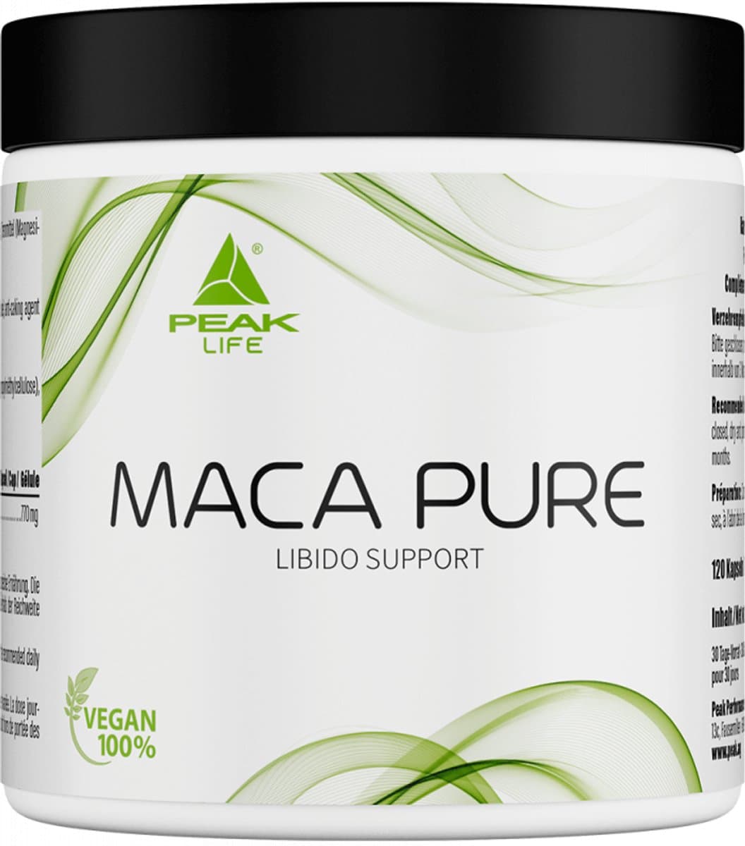 Peak Maca Pure (120 Caps) Unflavoured - Testosteron Booster - Maca — afbeelding 1
