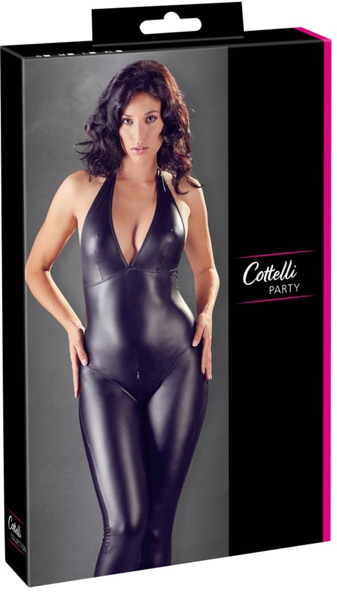 Cottelli Collection Sexy Wetlook Catsuit Met Open Kruisje — afbeelding 1