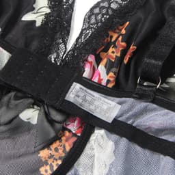Zeloria Sexy Mesh Nachtjurk met Bloemenprint en Split – Transparante Lingerie Jurk met Kant en Slip – Verleidelijke Nightgown Dames – M — thumbnail 12