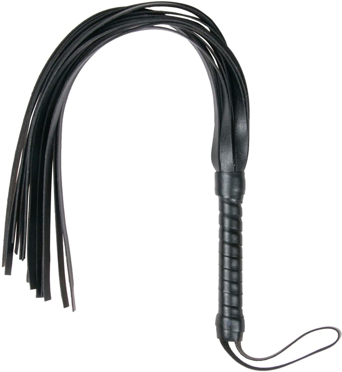 EasyToys - Kleine Kunstleren Zweep - Duurzaam - BDSM - Sex Toys voor Vrouwen en Mannen - Zwart — afbeelding 1