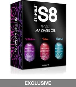 Stimul8 S8 Massage olie S8 Massage Oil Box 3x 50ml — thumbnail 5